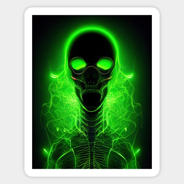 Alien Halloween, neo T-shirt Sticker by ComicsFactory